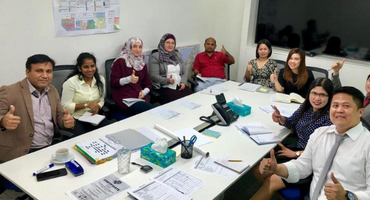 Al Masaood team, Abu Dhabi celebrating after successful ISO 22301 Audit by URS